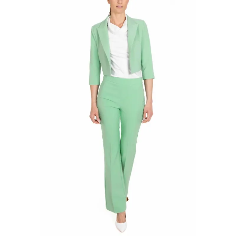 PANTALONE FLARE IN TESSUTO TECNICO, VERDE