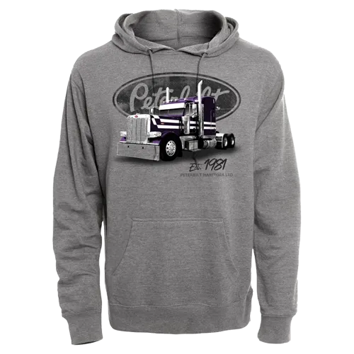 Peterbilt Manitoba Purple Project Truck Thin Pullover Hoodie