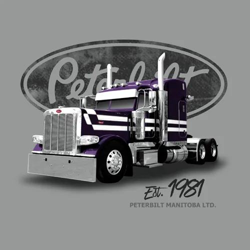 Peterbilt Manitoba Purple Project Truck Thin Pullover Hoodie