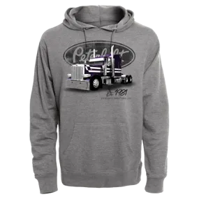 Peterbilt Manitoba Purple Project Truck Thin Pullover Hoodie