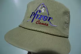 Pfizer Canada Corduroy Rope Vintage 80's Adjustable Back Hat