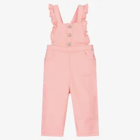 Pink Cotton Denim Dungarees