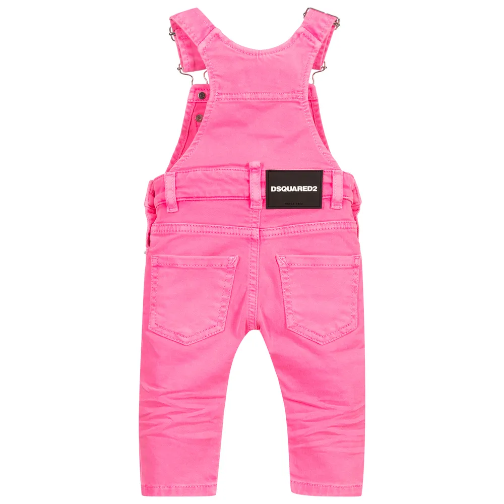 Pink Denim Dungarees