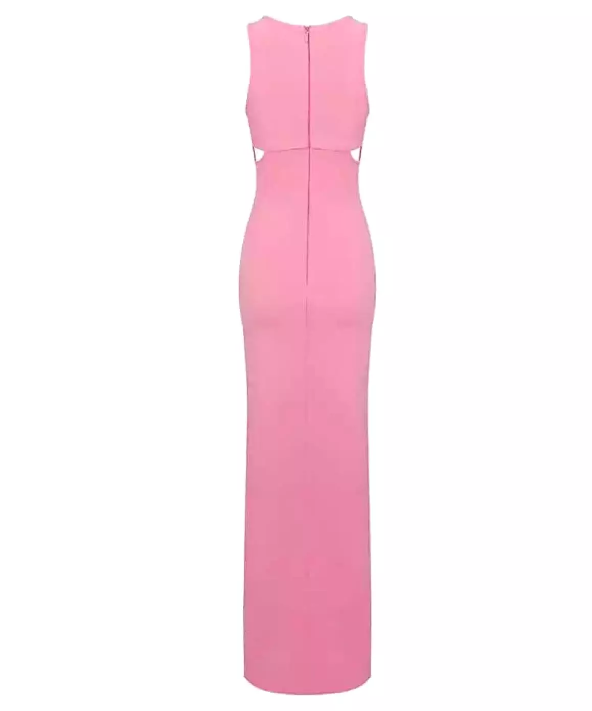 Pink Double Slit Bandage Dress