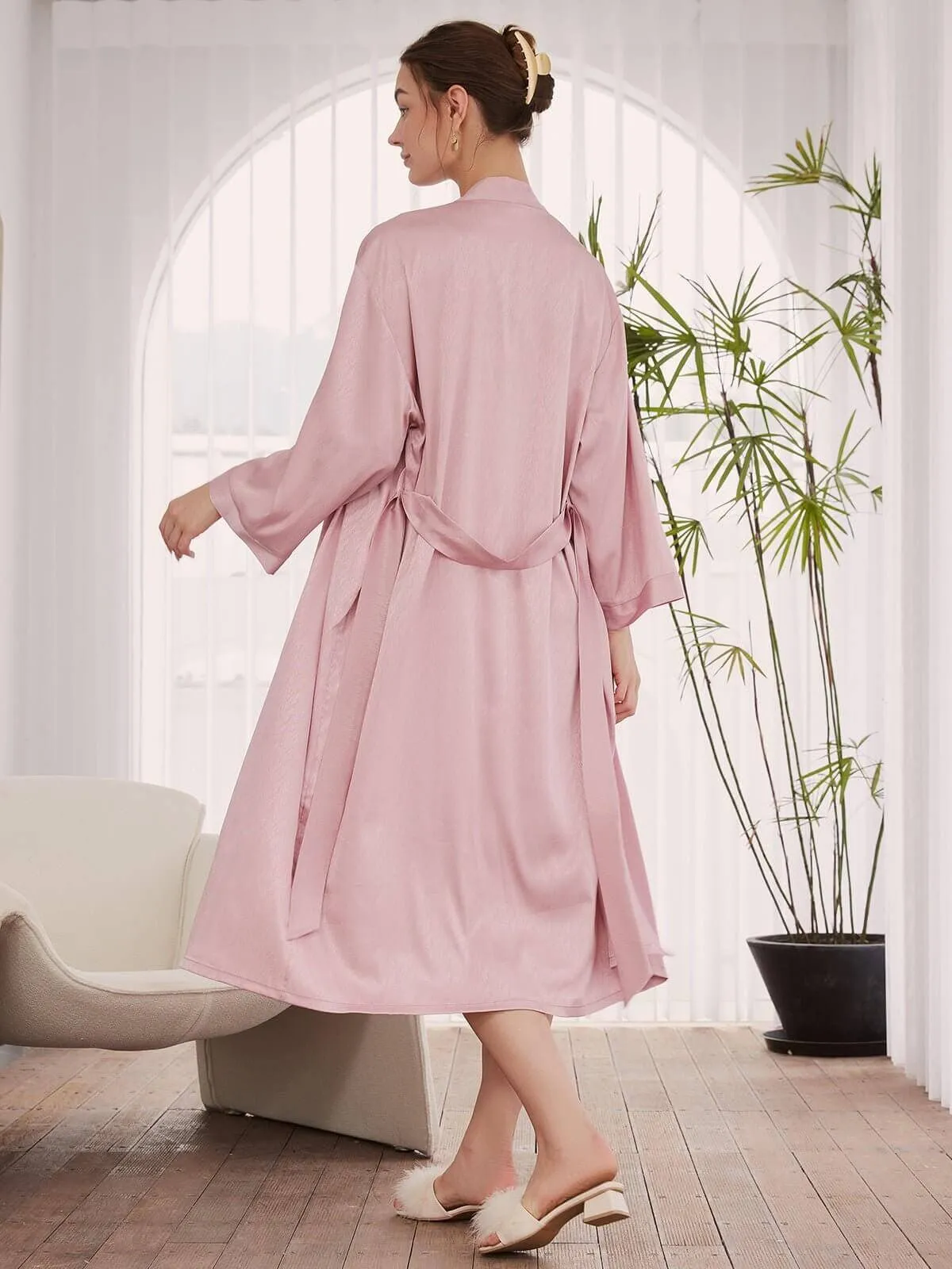 Pink Robe Dress Set