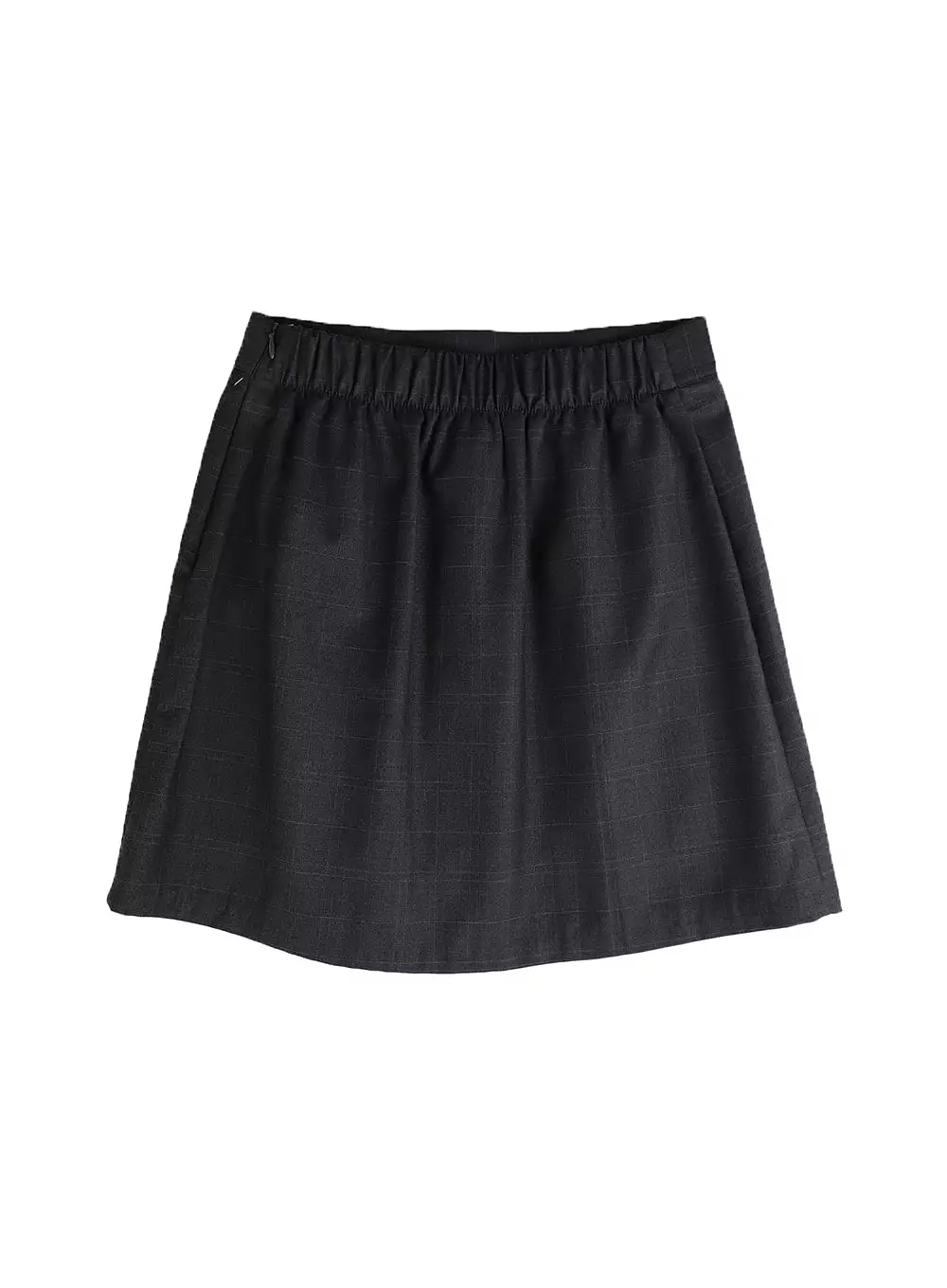 Pleated Checkered Mini Skirt IM406