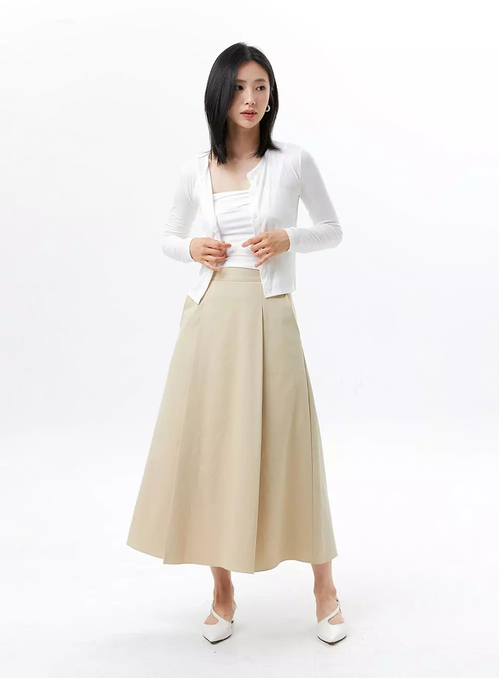 Pleated Maxi Skirt OL325