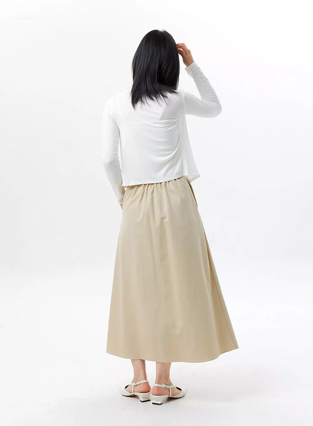 Pleated Maxi Skirt OL325