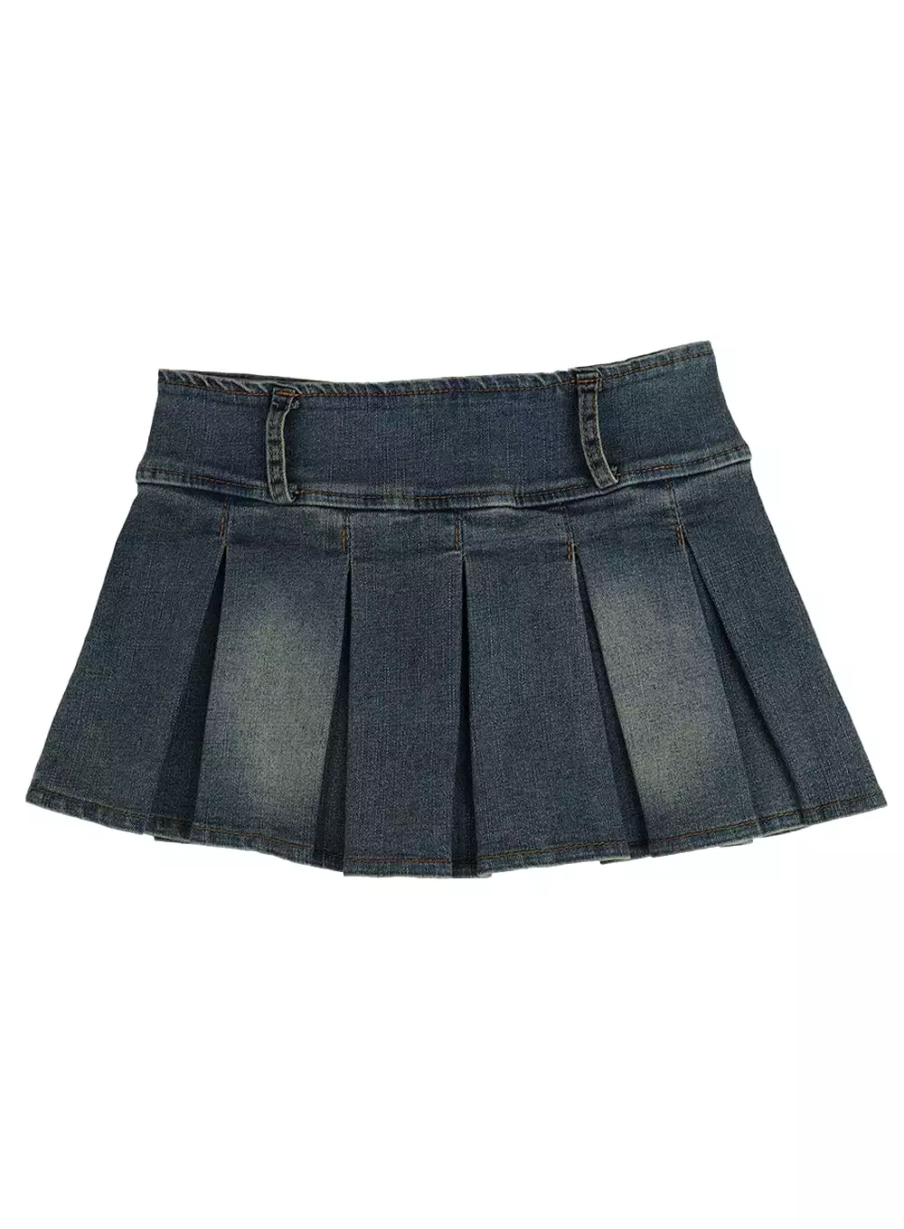 Pocket Pleated Denim Skirt IF426