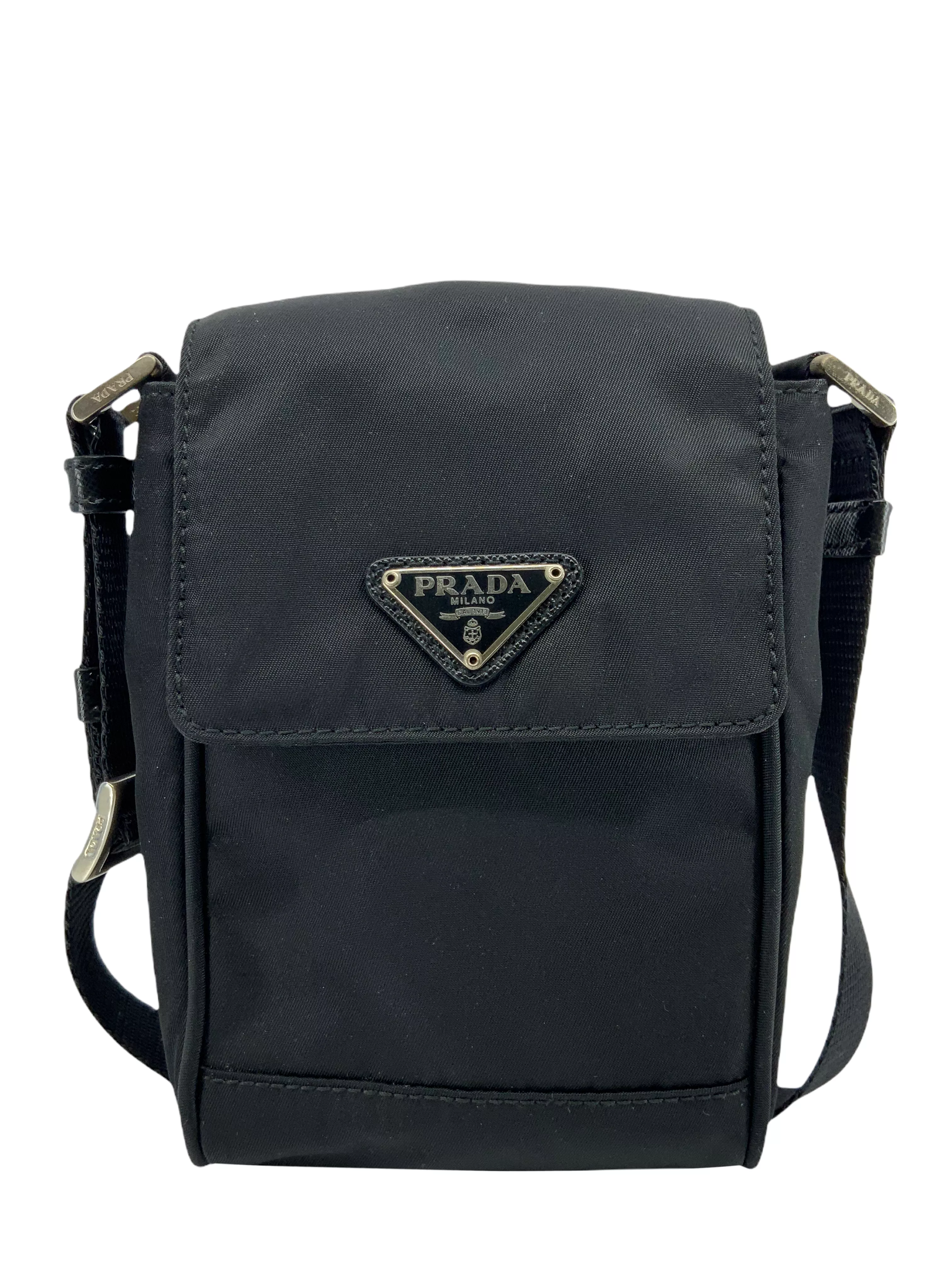 PRADA Nylon Smartphone Case Crossbody Bag