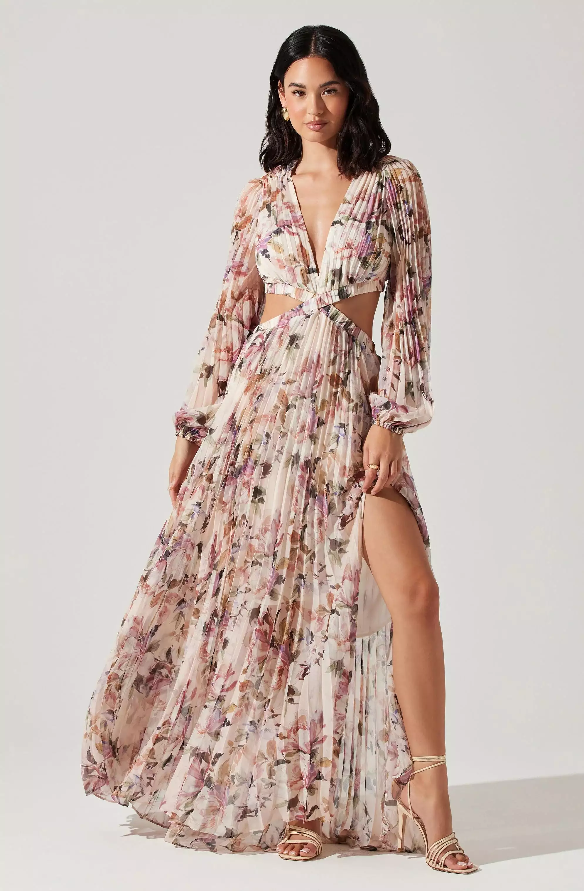 Revery Cutout Long Sleeve Maxi Dress