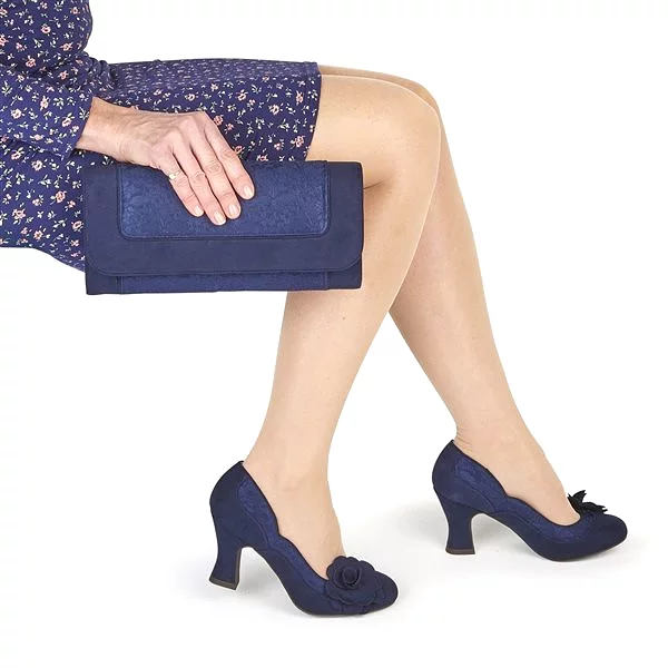 Ruby Shoo Tirana Navy Blue Clutch Bag