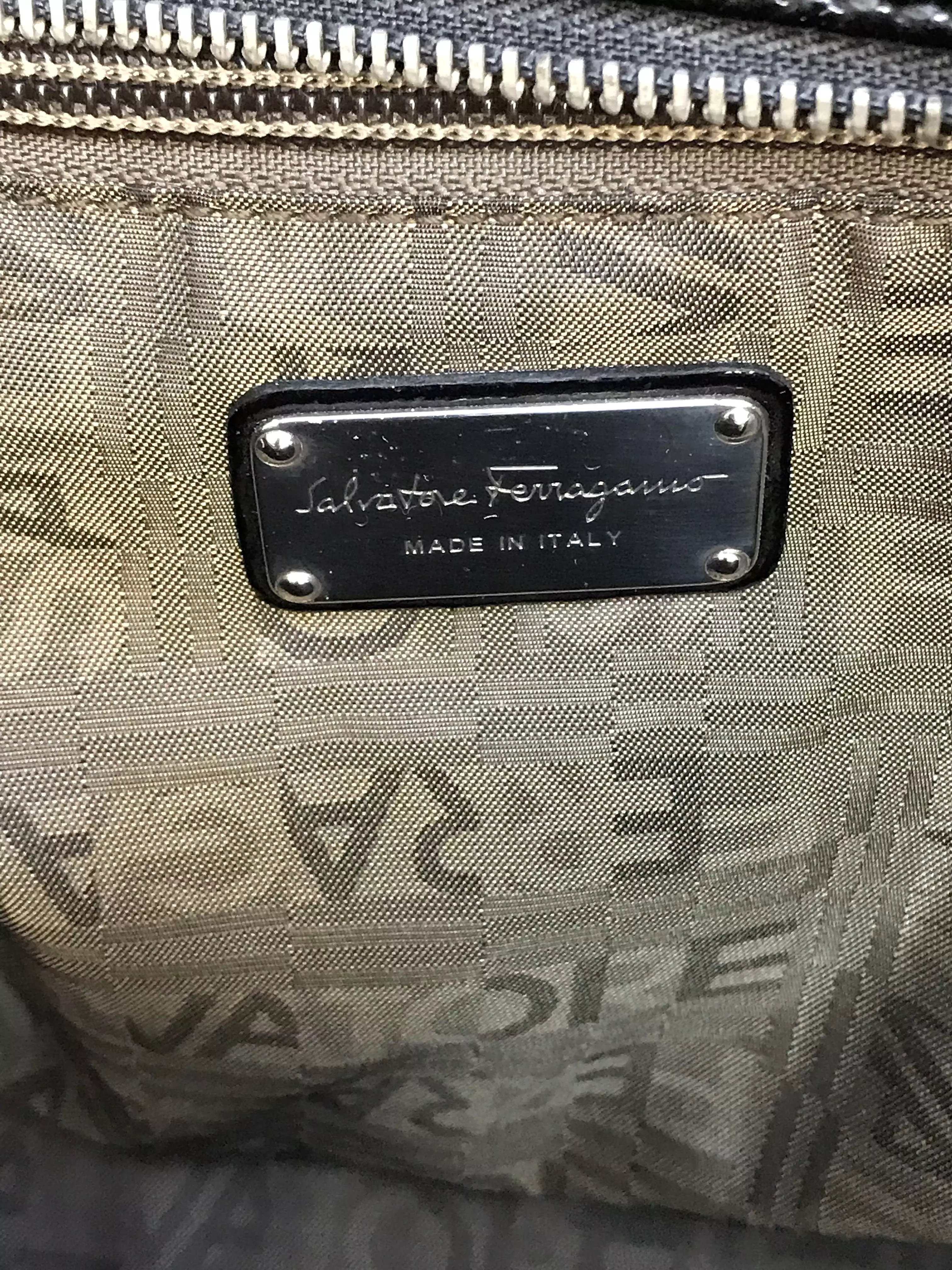 Salvatore Ferragamo Patent Ava Bag