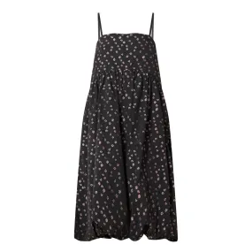 SISTER JANE Pepper Floral Print Puff Dress - Black