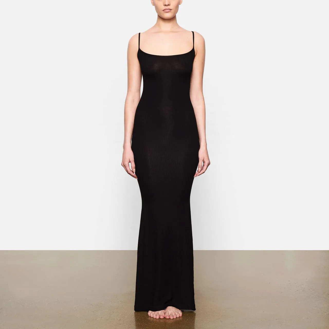 SKIMS SOFT LOUNGE Long Slip Dress Onyx - Black