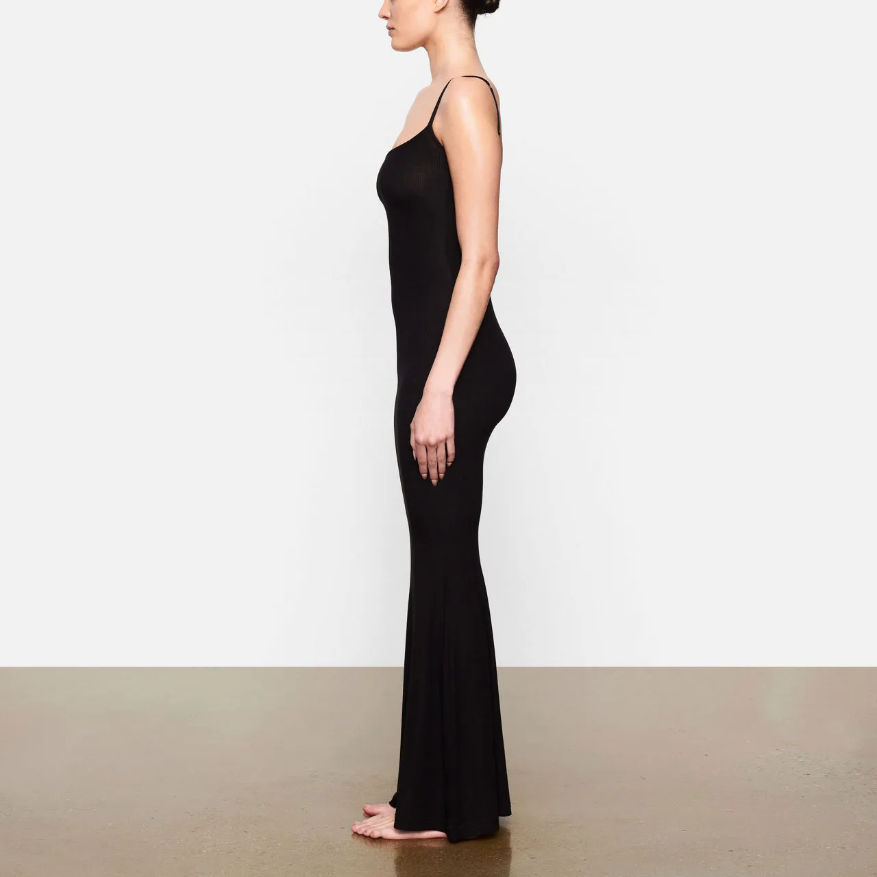 SKIMS SOFT LOUNGE Long Slip Dress Onyx - Black