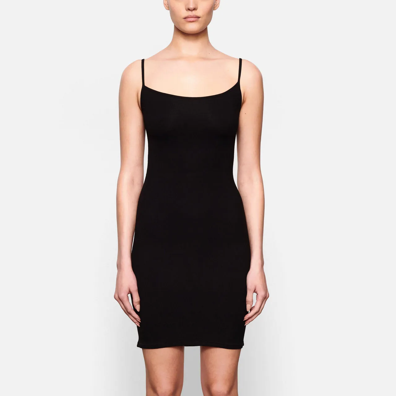 SKIMS SOFT LOUNGE Mini Slip Dress Onyx - Black