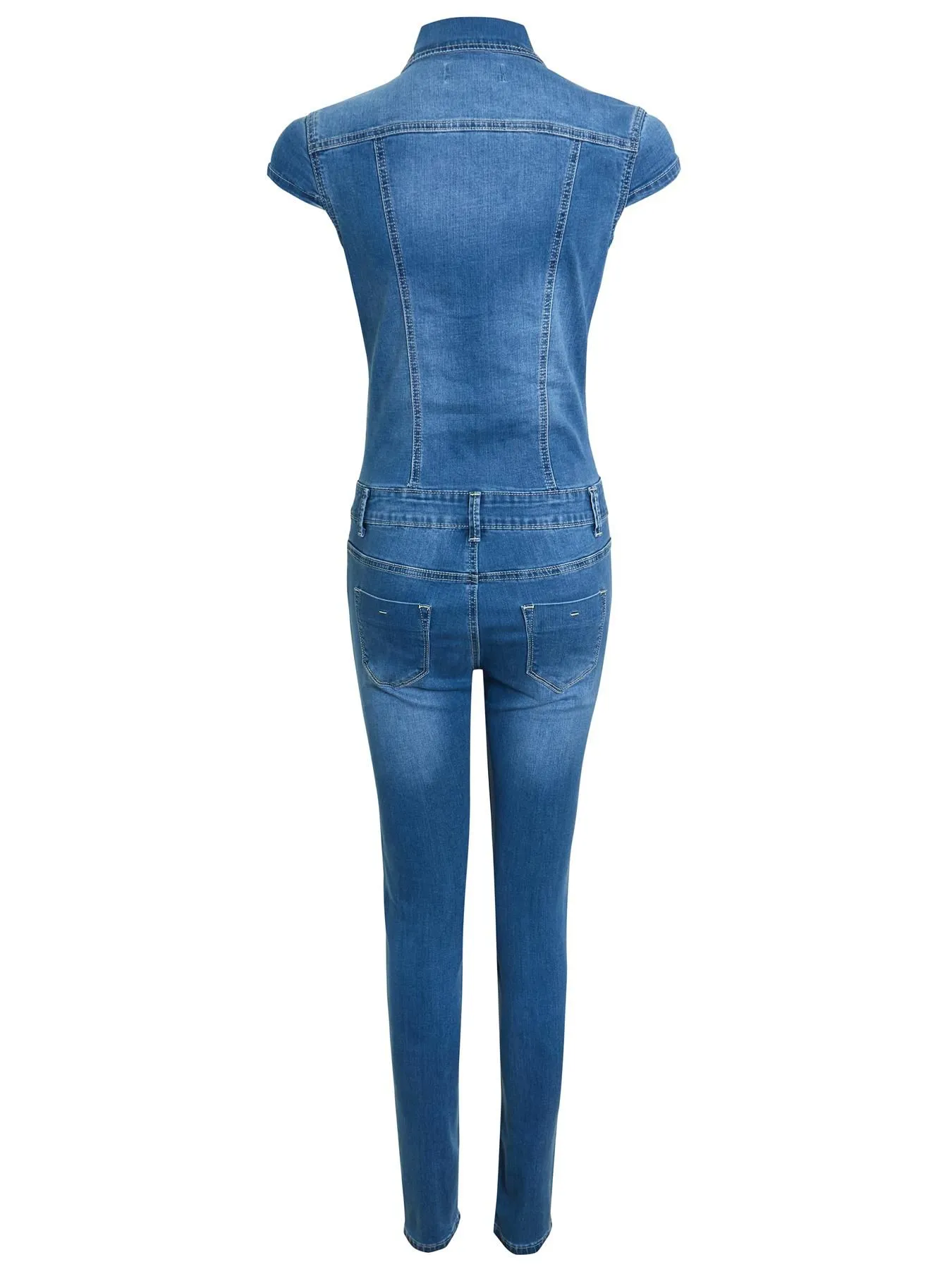 Slim Fit Stretch Denim Jumpsuit, UK Sizes 6 to 14