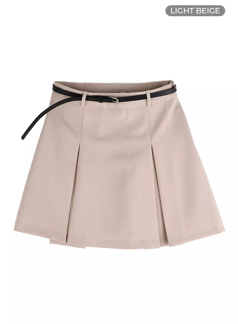 Solid Chic Pleated Mini Skirt IM406