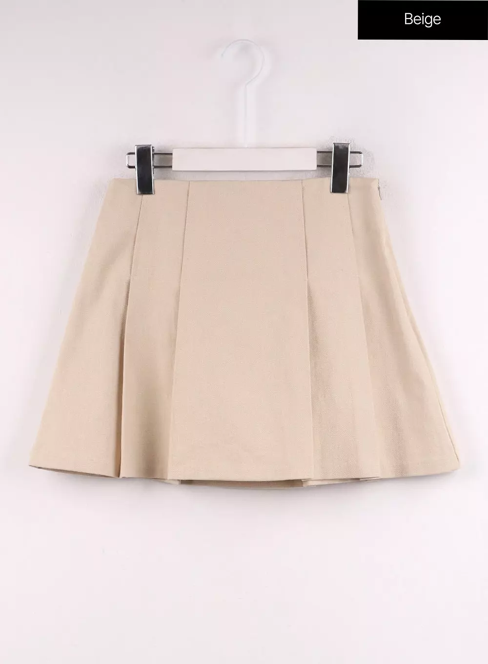 Solid Pleated Mini Skirt IF402