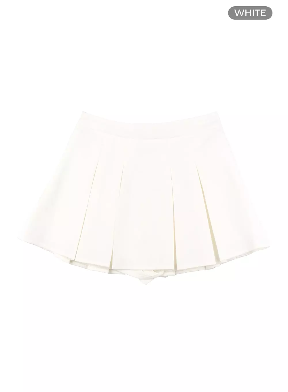 Solid Pleated Mini Skirt OA416