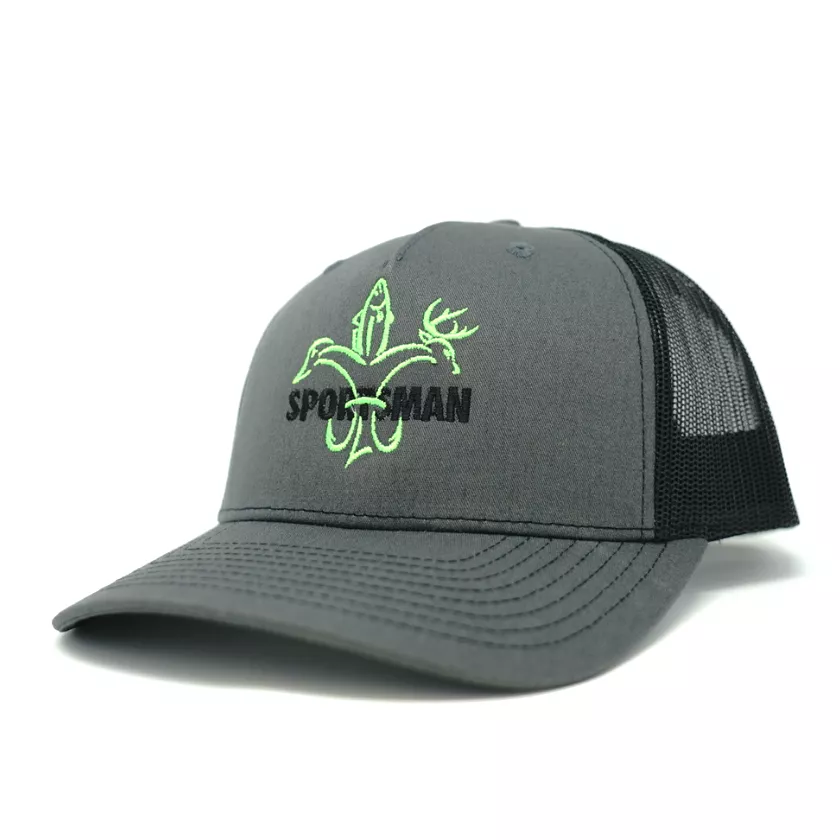 Sportsman Mesh Back Hat - Charcoal / Black