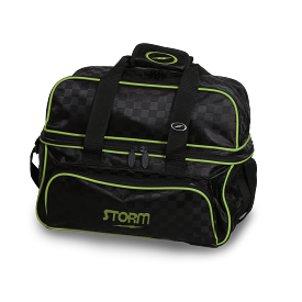 Storm 2 Ball Tote DLX Checkered Black/Lime Bowling Bag