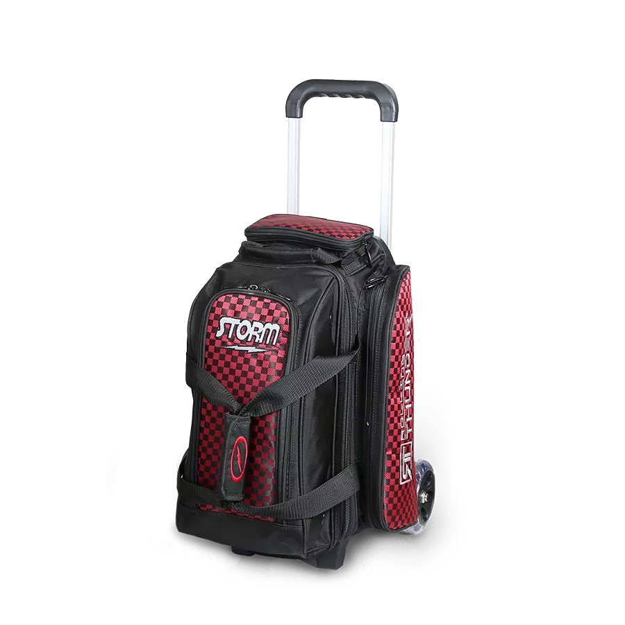 Storm Rolling Thunder 2 Ball Roller Checkered Bowling Bag Red/Black