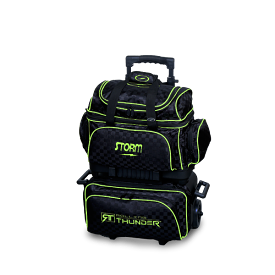 Storm Rolling Thunder 4 Ball Roller Checkered Bowling Bag Black/Lime