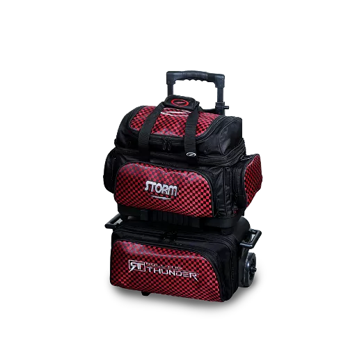 Storm Rolling Thunder 4 Ball Roller Checkered Bowling Bag Red/Black