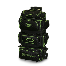 Storm Rolling Thunder 6 Ball Roller Checkered Bowling Bag Black/Lime