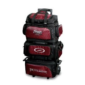 Storm Rolling Thunder 6 Ball Roller Checkered Bowling Bag Red/Black