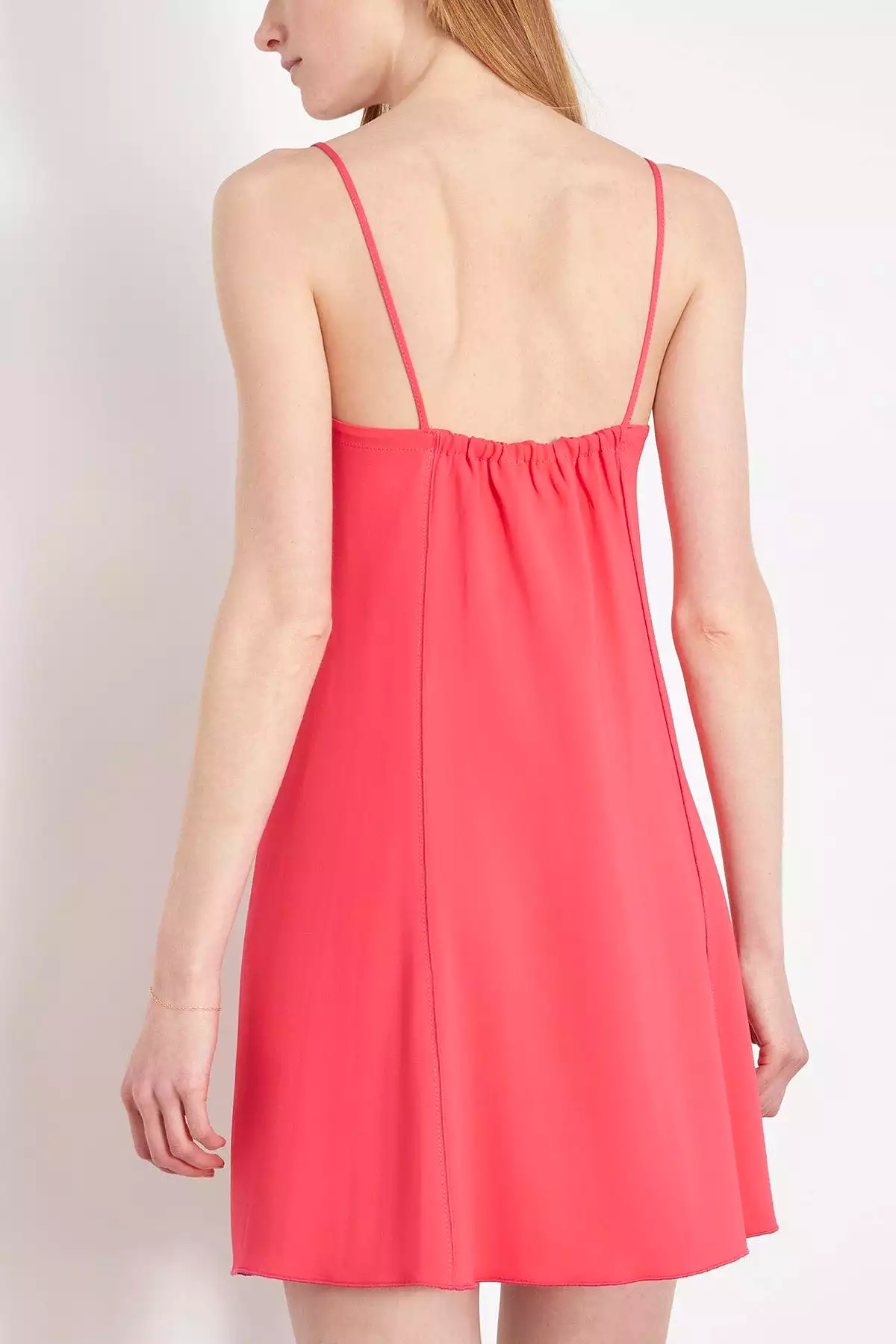 Stretch Crepe Cady Mini Dress in Watermelon