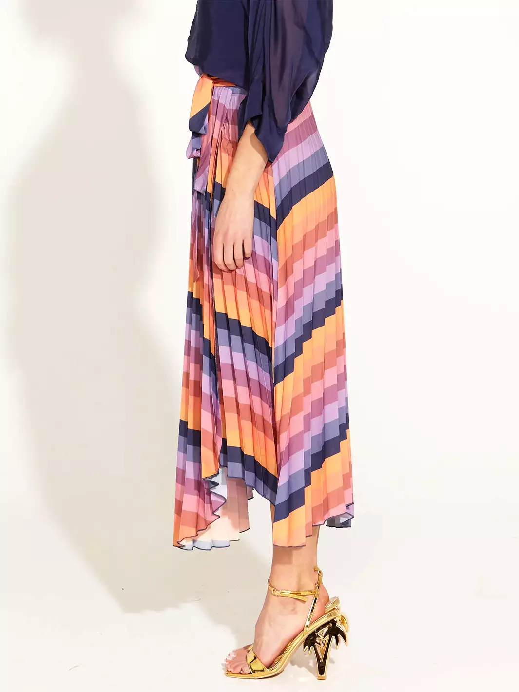 Sunset Dream Pleated Midi Skirt