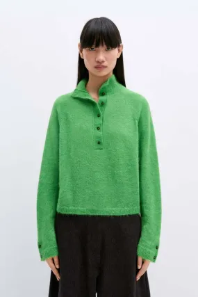 SURI POLO SWEATER - BRIGHT GREEN