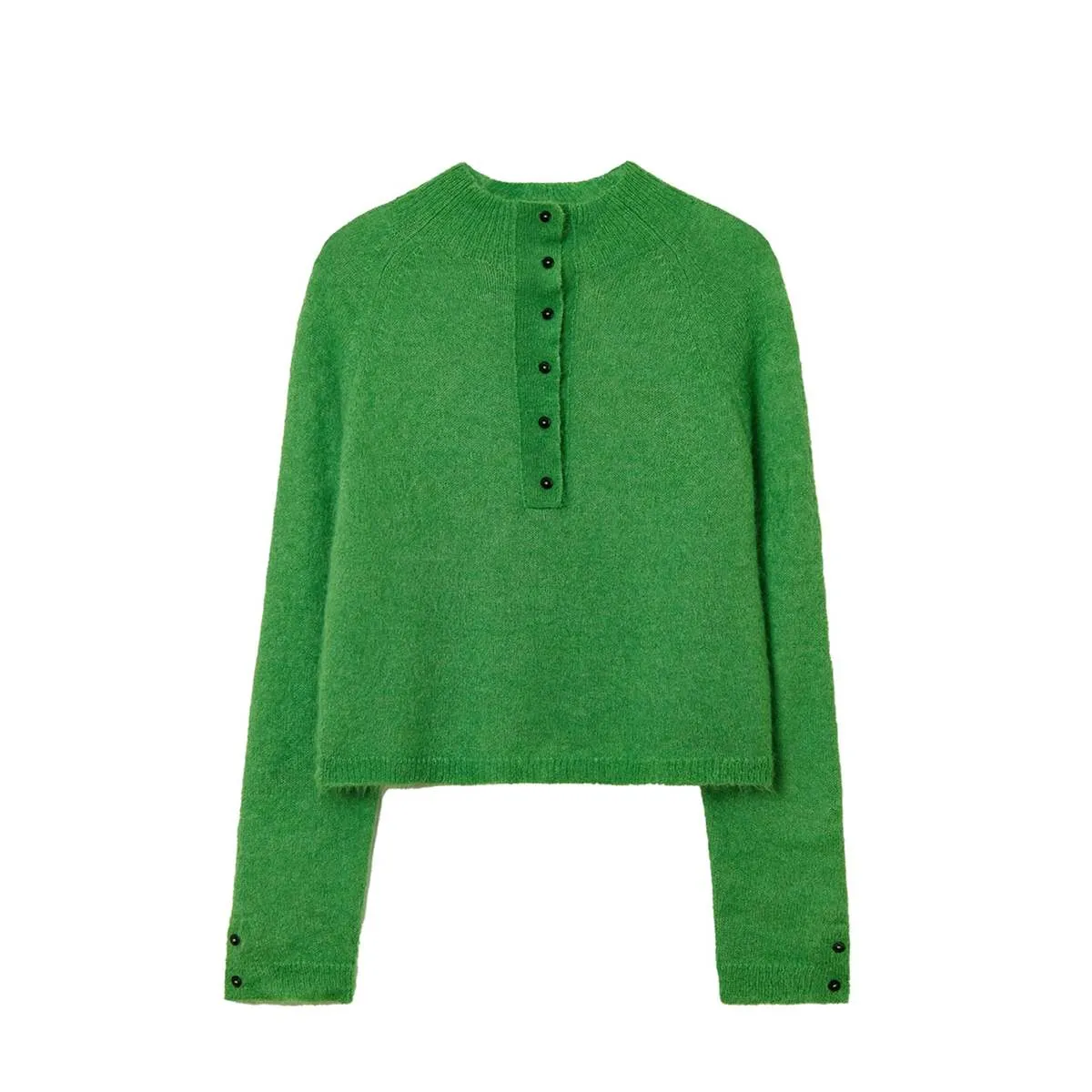 SURI POLO SWEATER - BRIGHT GREEN