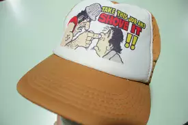 Take This Job and Shove It Funny Vintage White 80's Adjustable Snap Back Hat