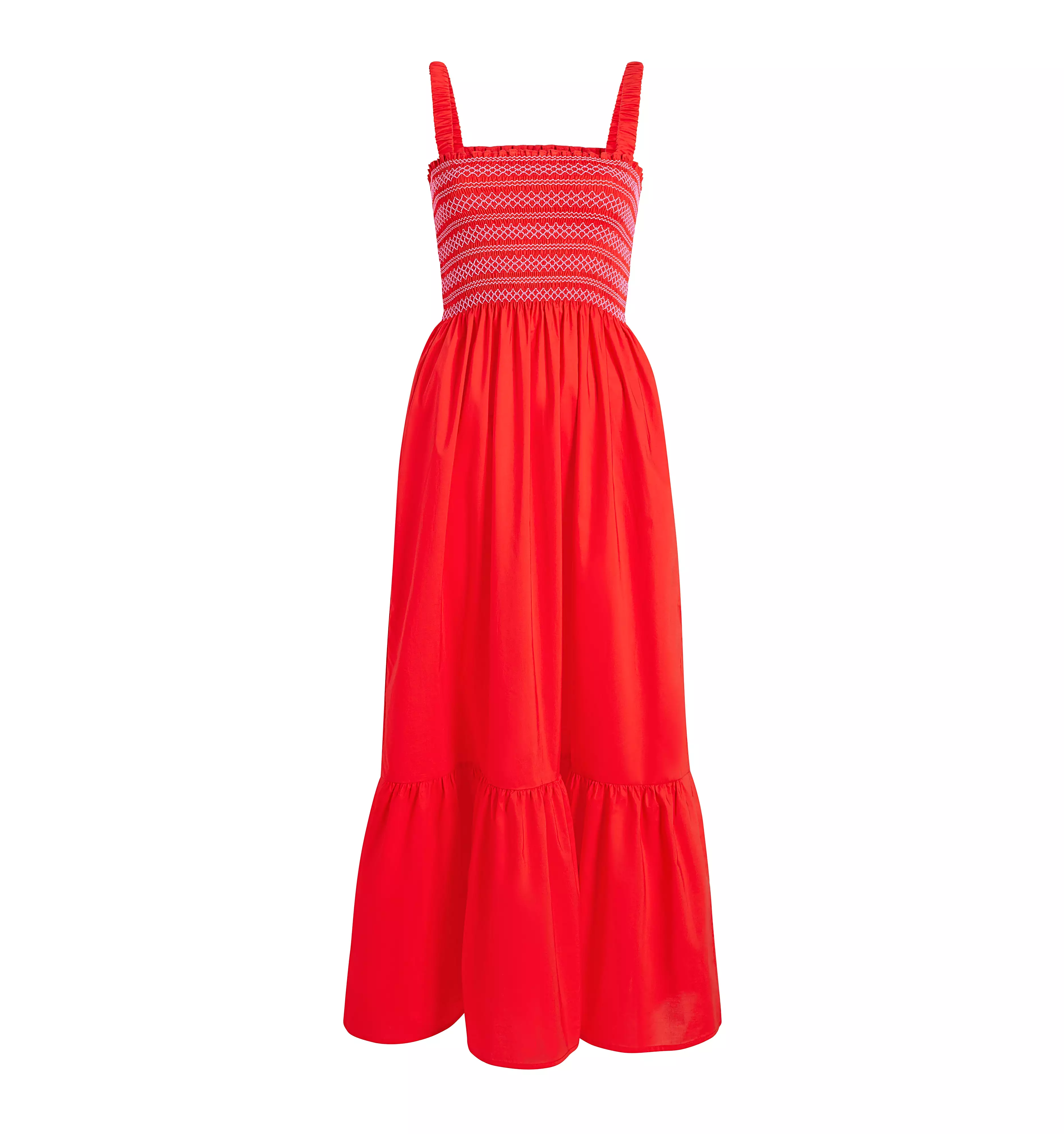 The Anjuli Nap Dress - Poppy Red Cotton