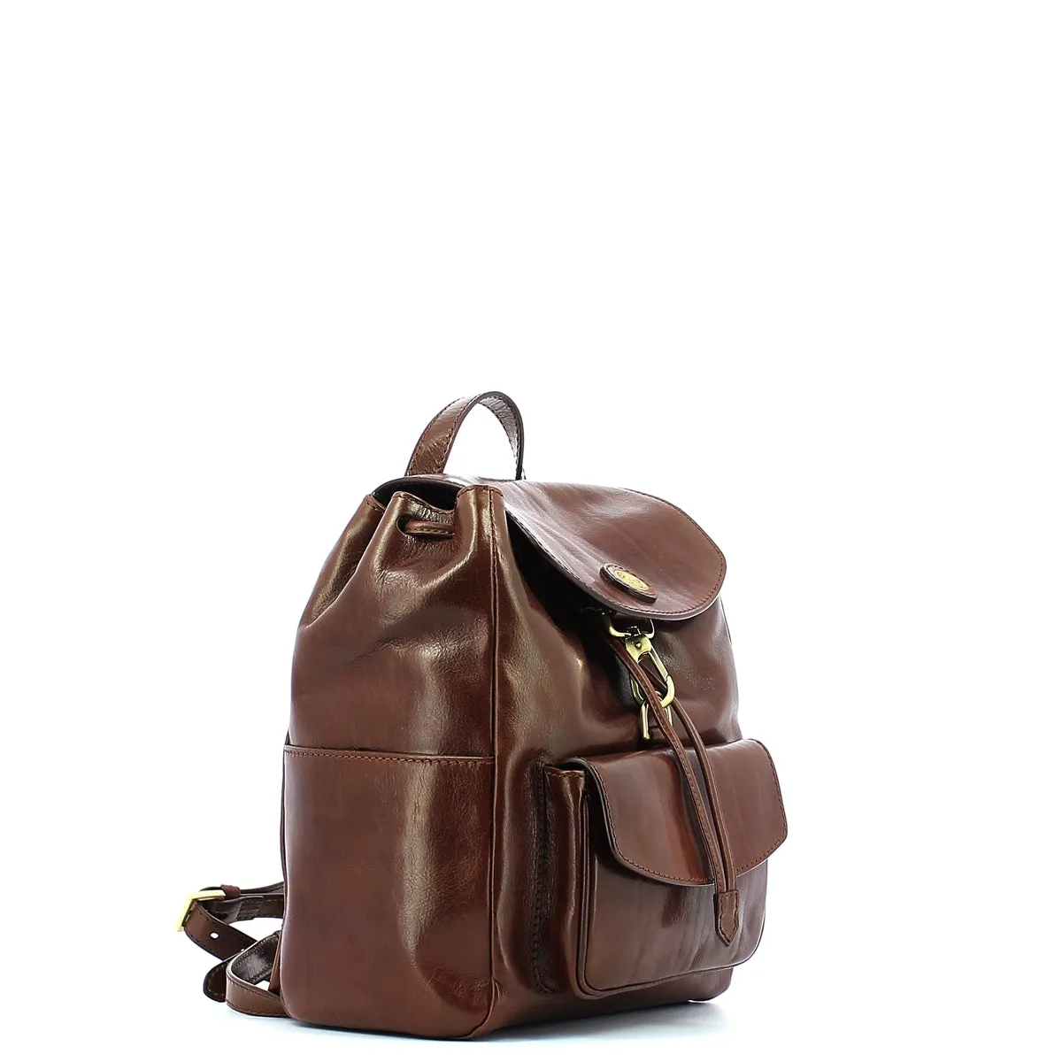 The Bridge - Small Story Drawstring Backpack - 04704201 - MARRONE/14/ORO