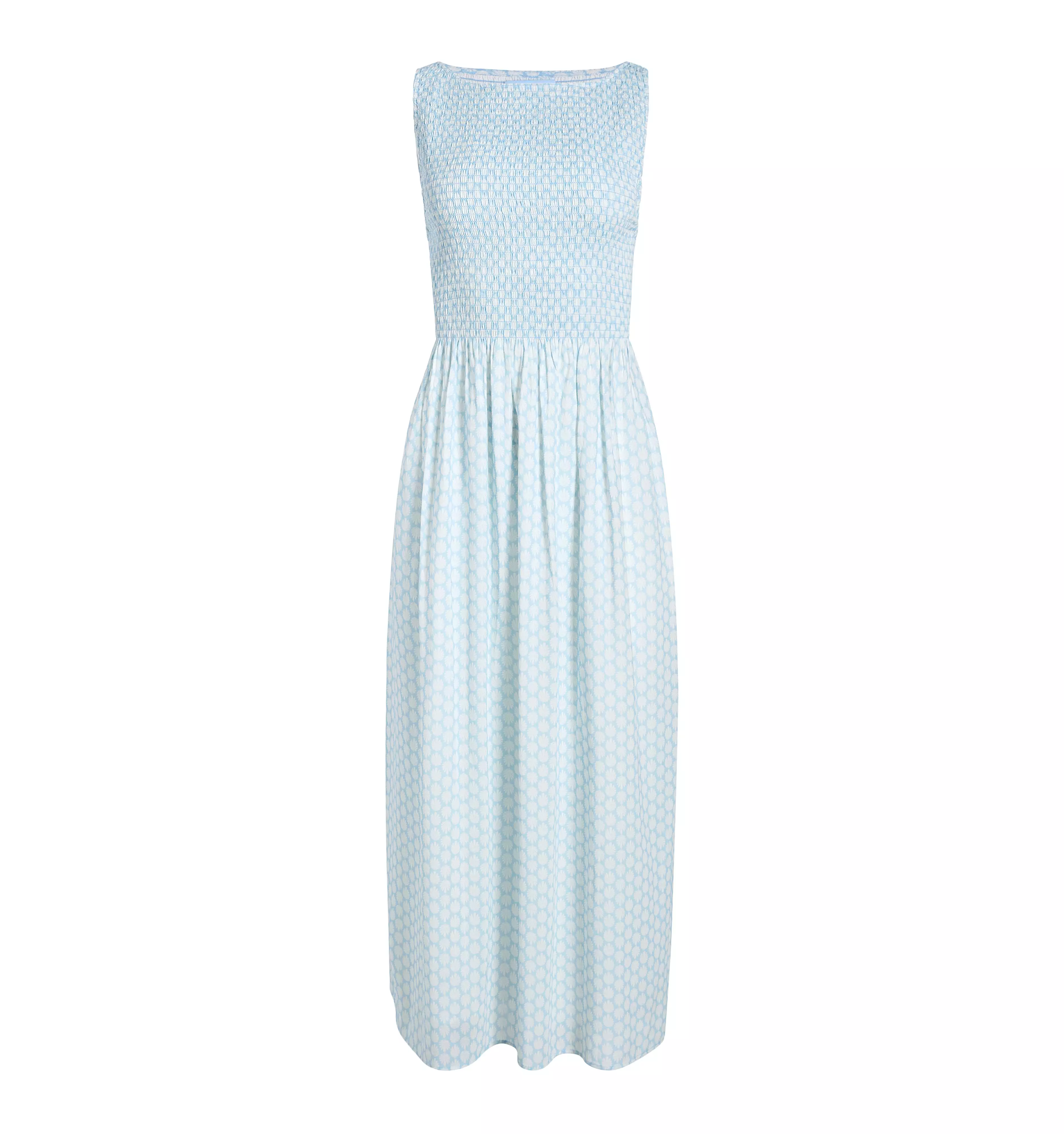 The Cosima Nap Dress - Powder Blue Baroque Shell Voile