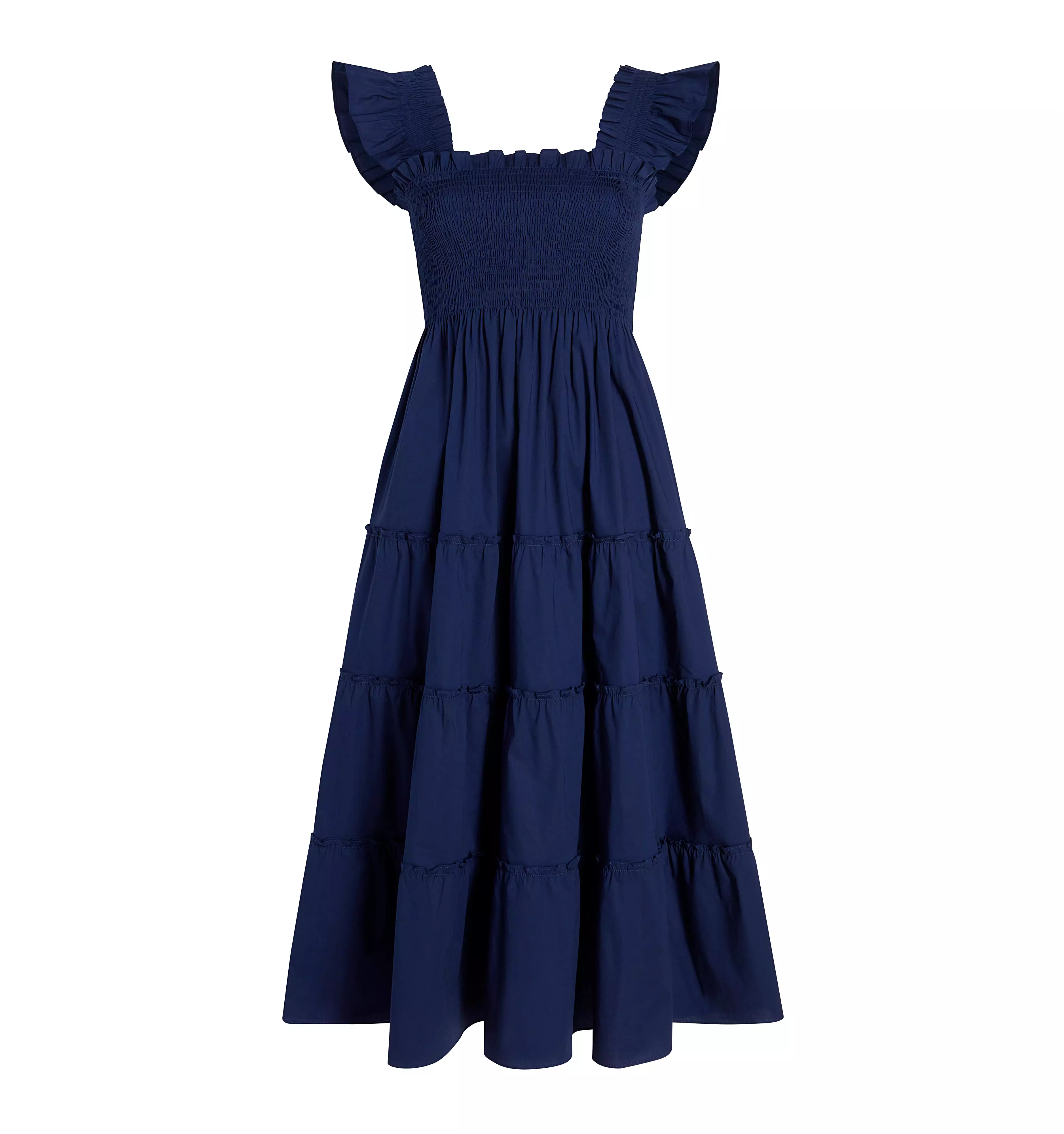 The Ellie Nap Dress - Navy Poplin