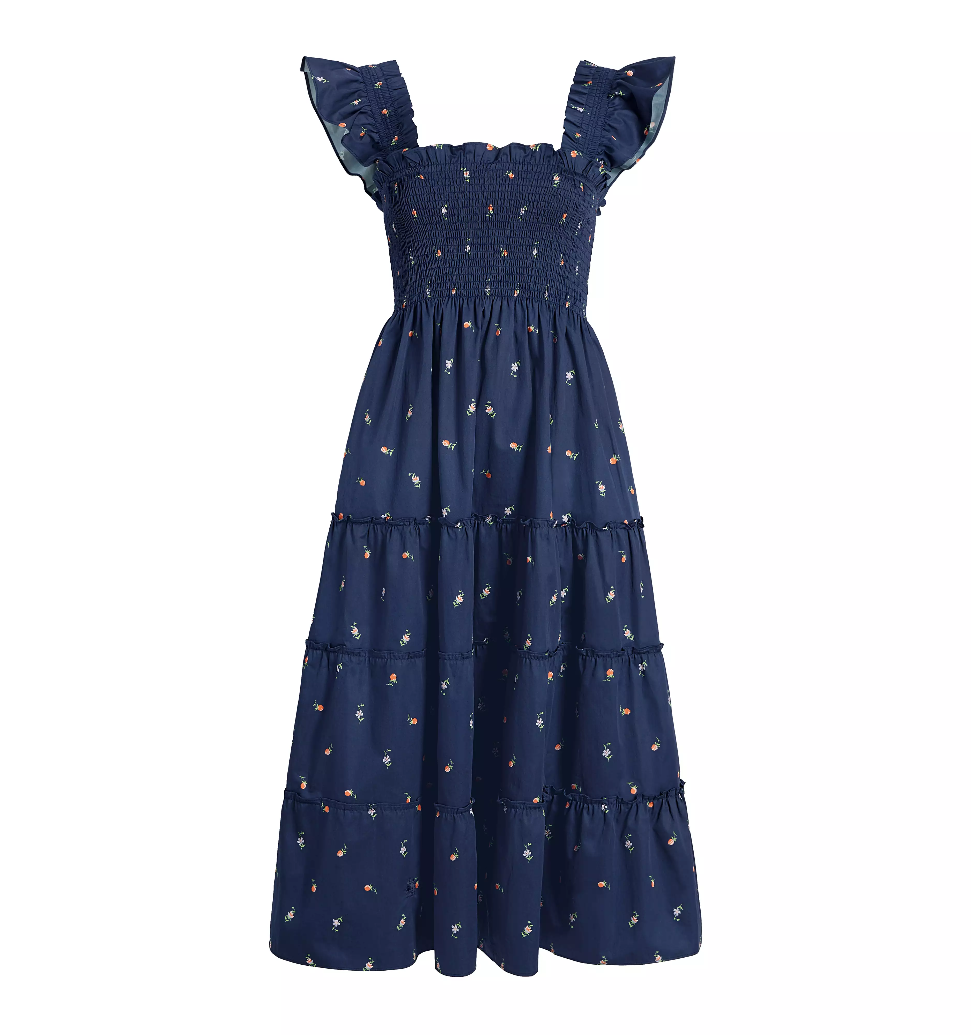 The Ellie Nap Dress - Petite Fleur in Navy Cotton Sateen