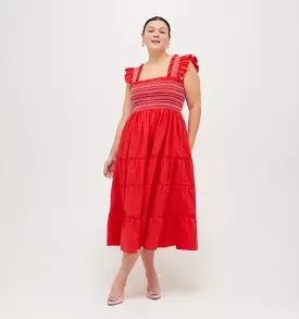 The Ellie Nap Dress - Poppy Red Cotton