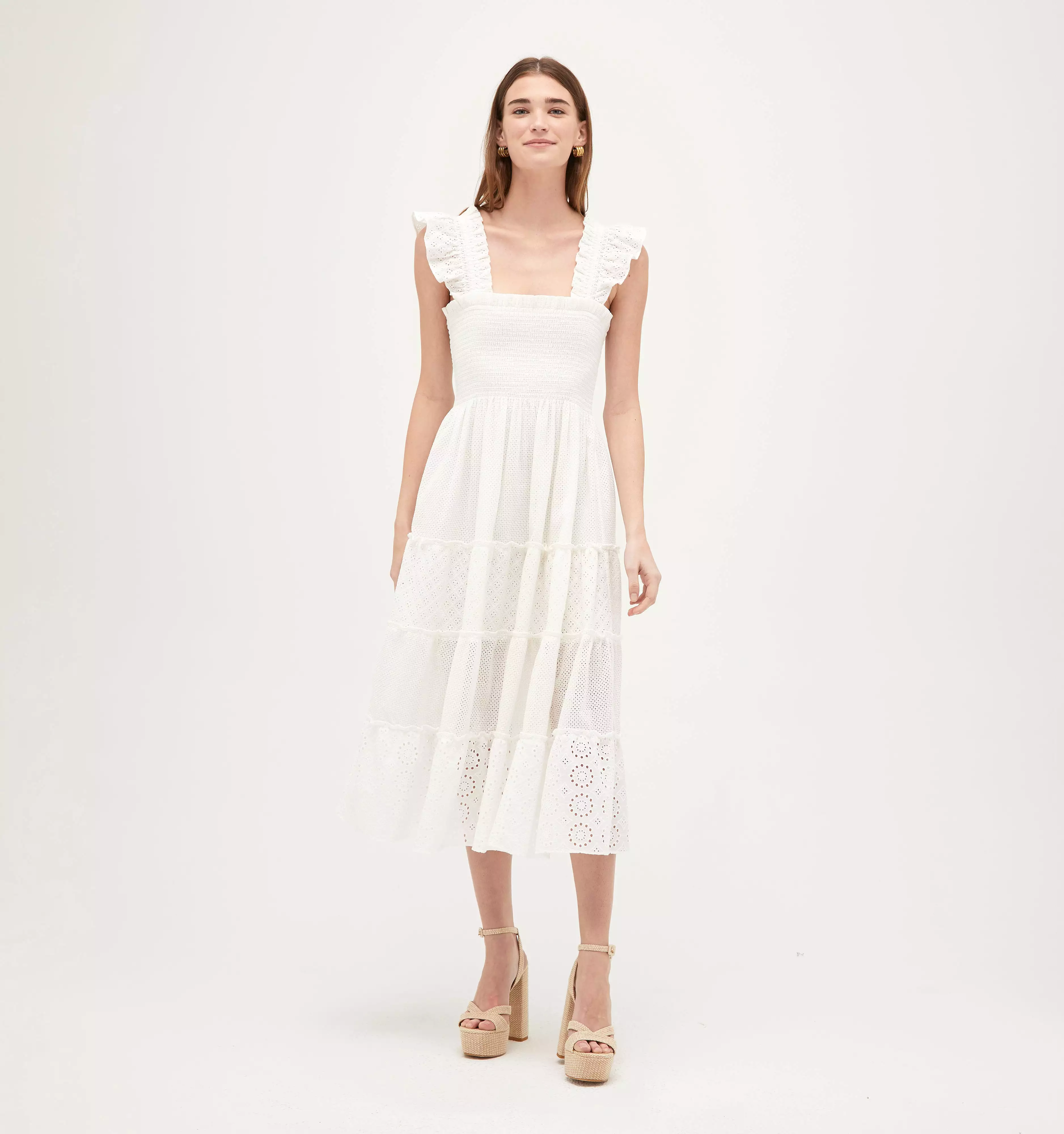 The Ellie Nap Dress - White Eyelet