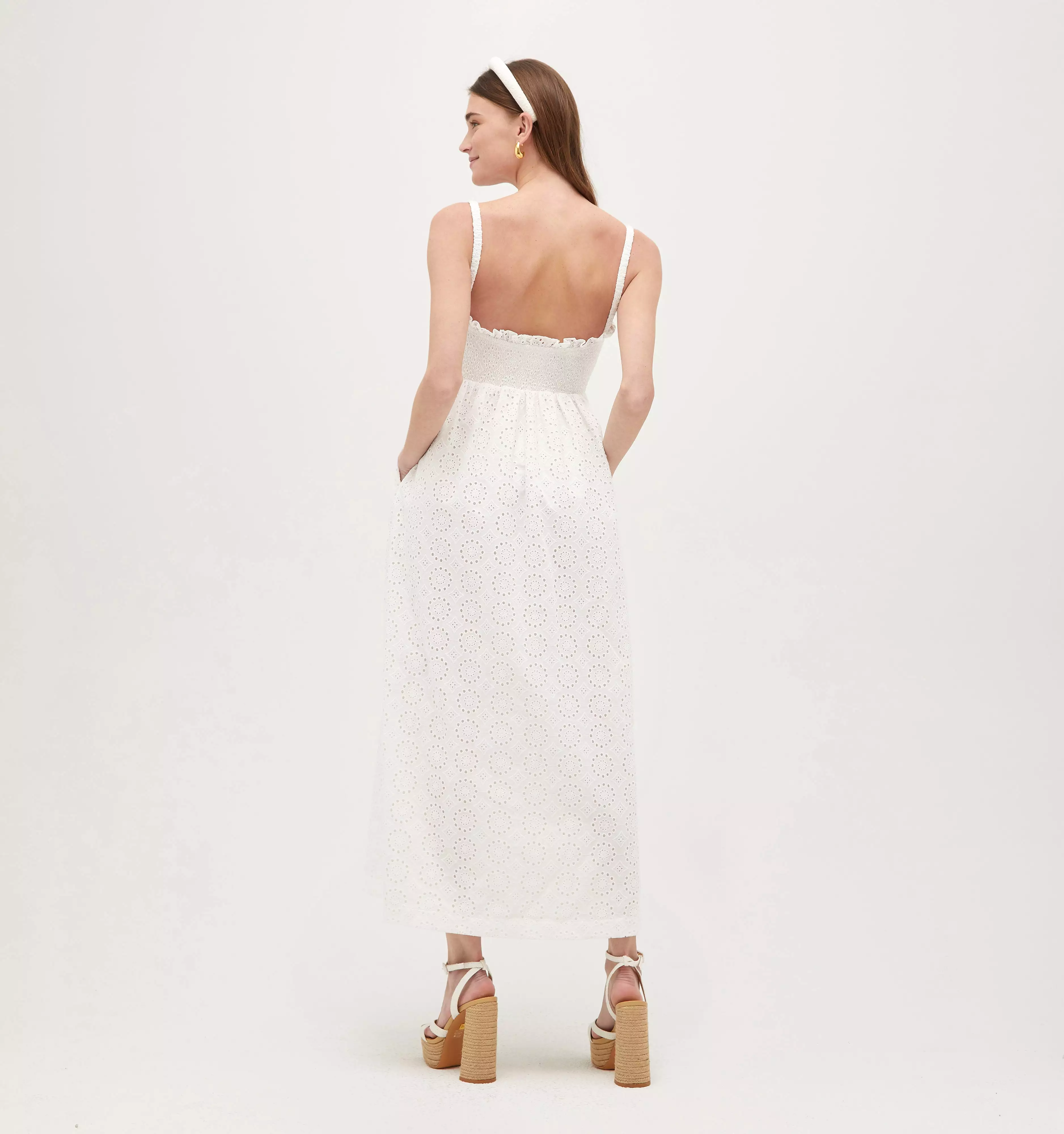 The Frida Nap Dress - White Eyelet