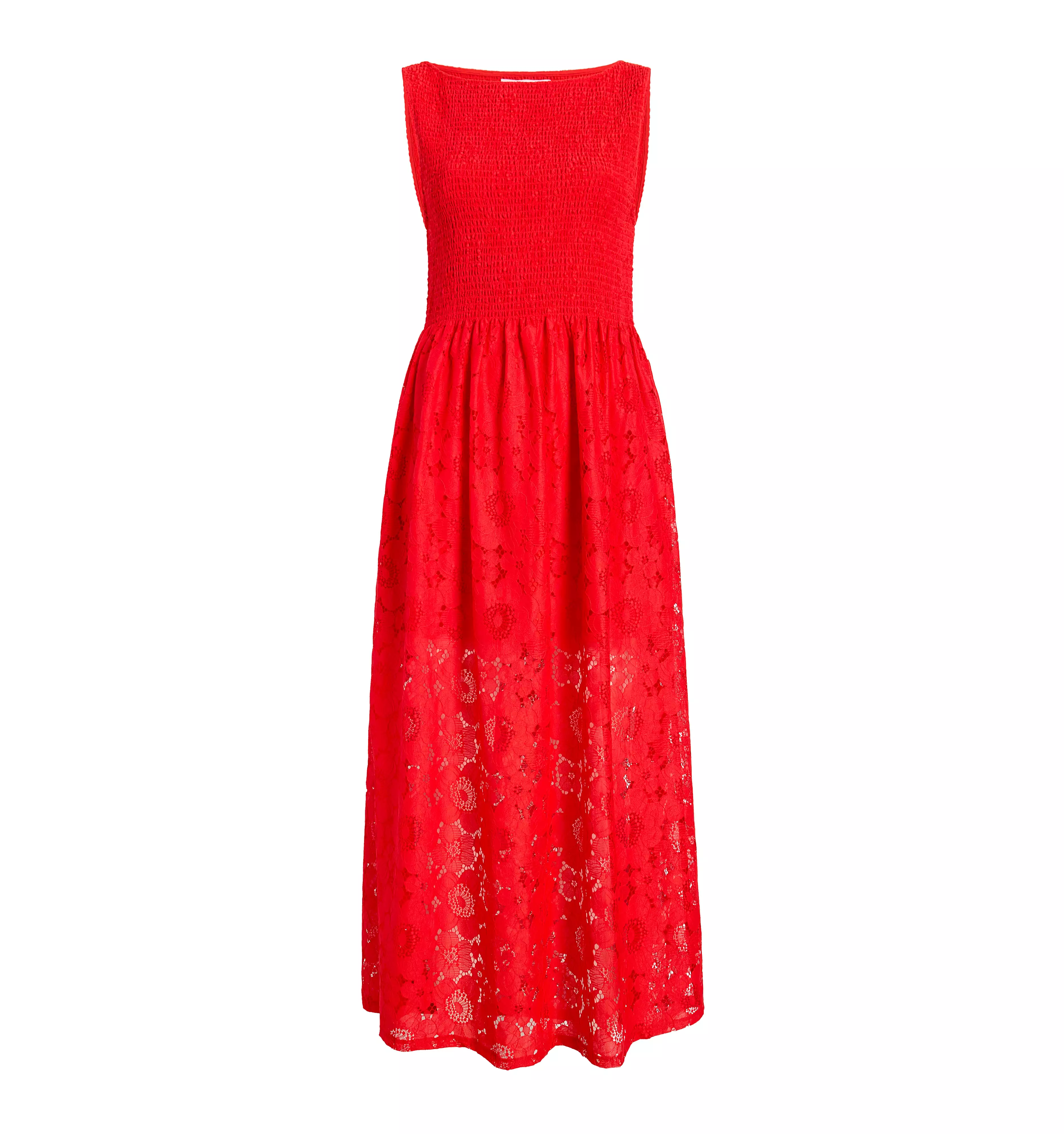 The Lace Cosima Nap Dress - Poppy Red Floral Lace