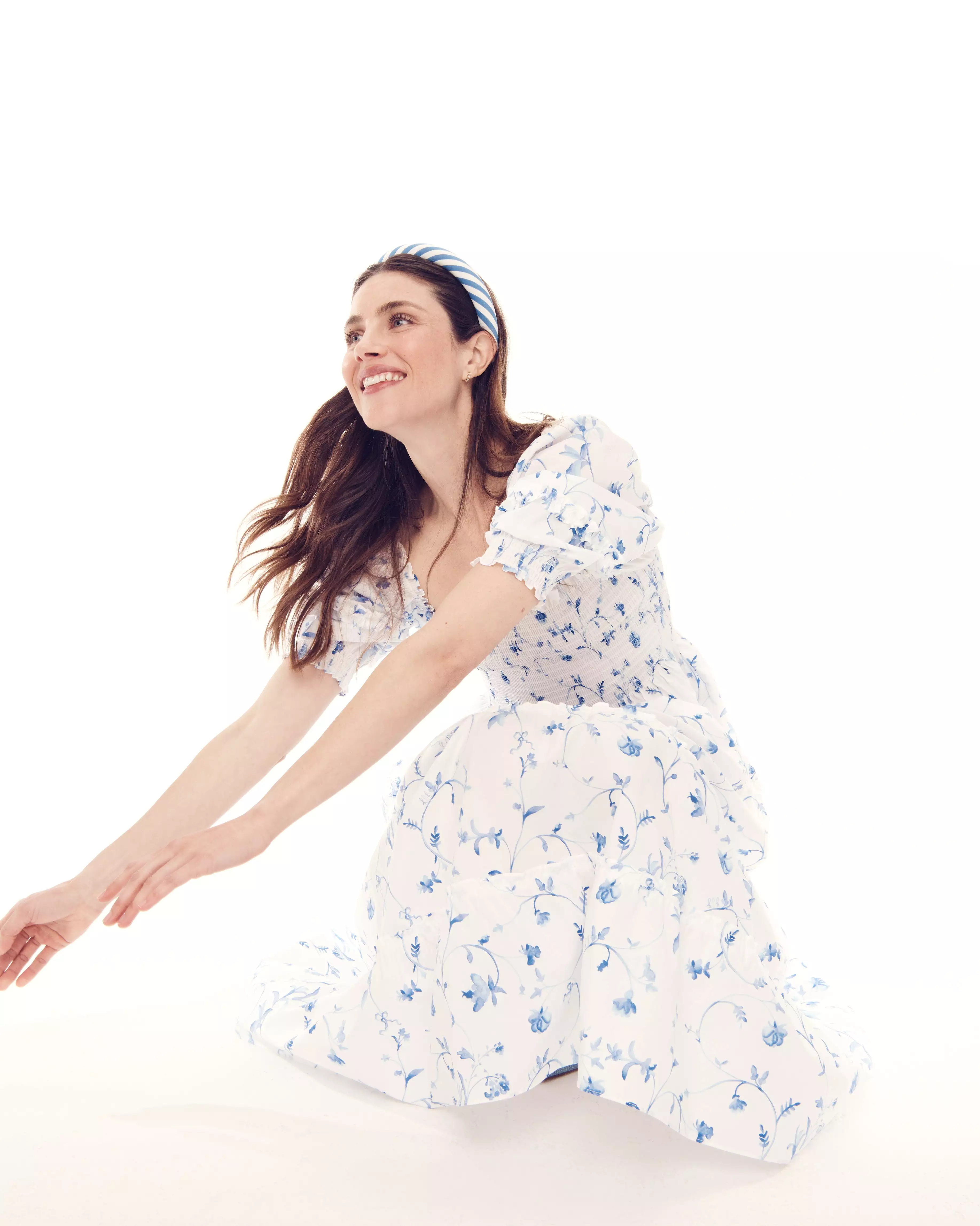 The Nesli Nap Dress - Blue Botanical