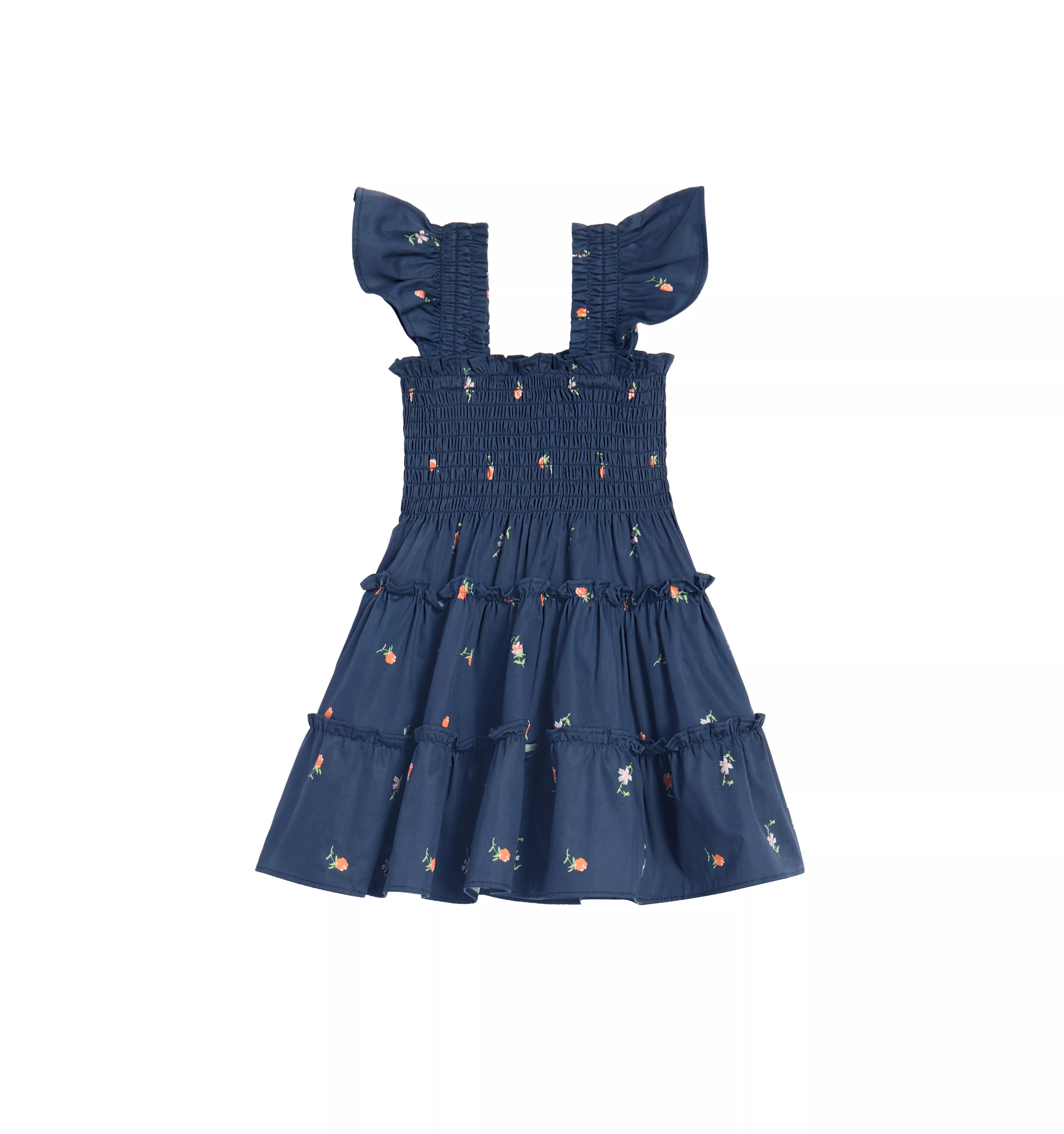 The Tiny Ellie Nap Dress - Petite Fleur in Navy Cotton Sateen