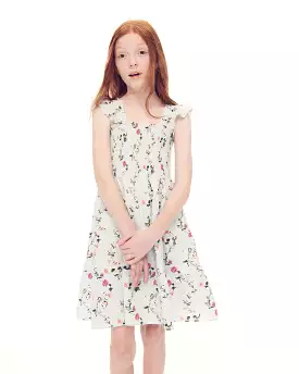 The Tiny Ellie Nap Dress - Pond Floral Poplin