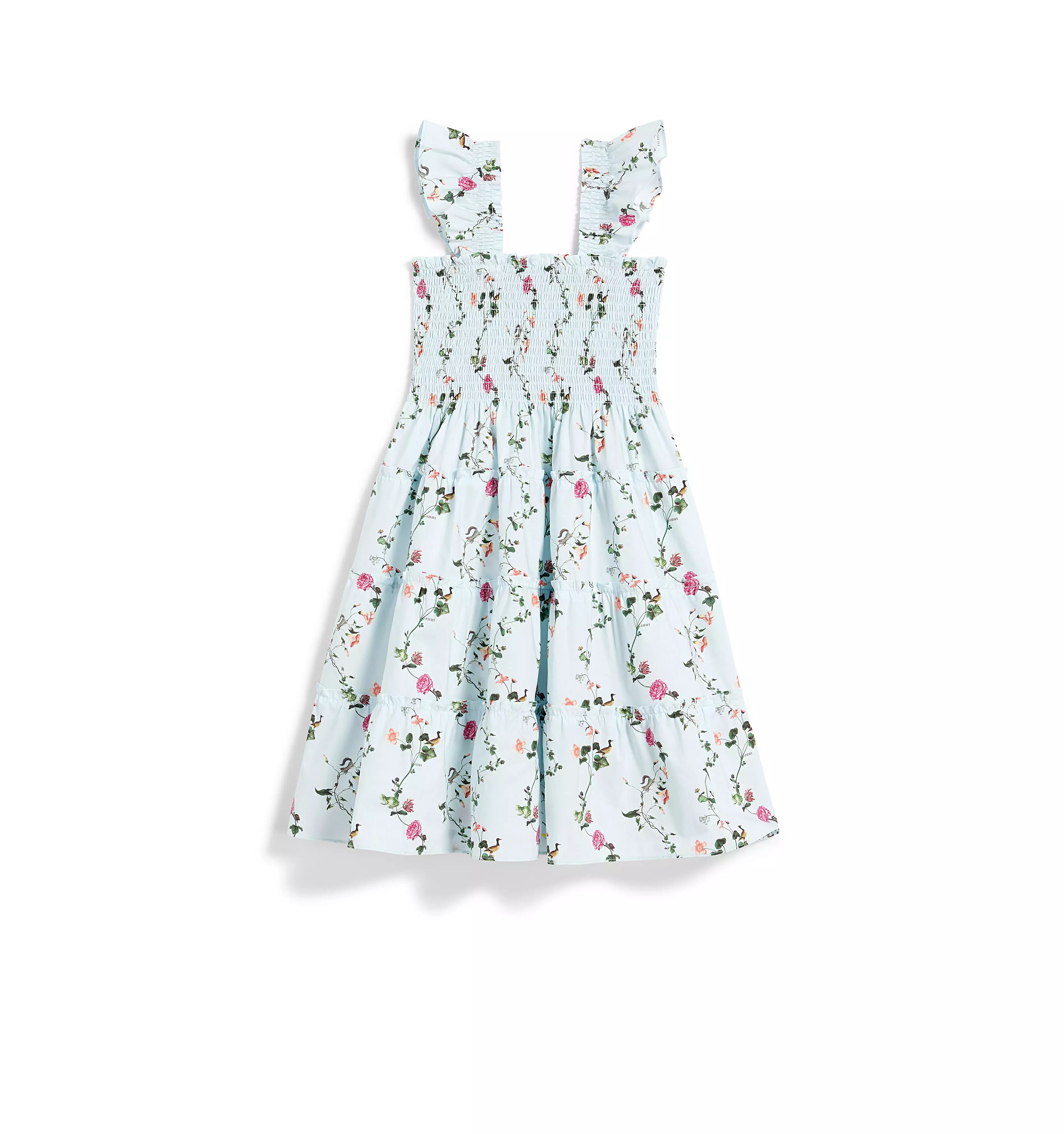 The Tiny Ellie Nap Dress - Pond Floral Poplin